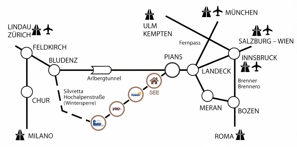 travel map to Apartments Renata & Leszek